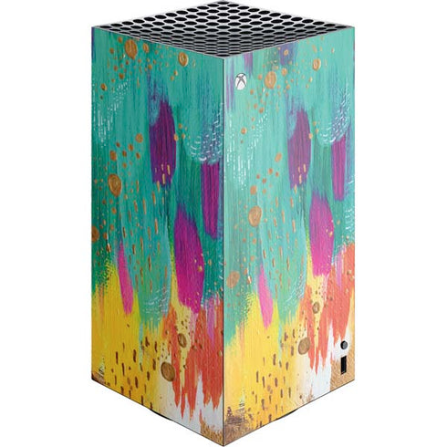 Turquoise Brush Stroke by Etta Vee XBox Series X Digital Edition Console Skin